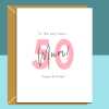 50th Birthday Card for Mum - Inside can be personalised - 50 years old - Mom. - Blank inside - Small