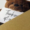 Thinking of you, teddy bear, cute, sweet, heartfelt, bereavement, with sympathy, sorry, loss, get well card (Size A6/A5/A4/Square 6x6") - A6: Single card
