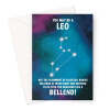 Leo Rude Star Sign Birthday Card - A5 Portrait - 1 Card