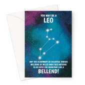 Leo Rude Star Sign Birthday Card