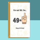 Funny 50th Birthday Card - Personalised inside if required - For Him or For Her - Perfect greetings card for someone turning 50 years old