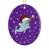 Narwhal Christmas Decoration For A Girl - blue