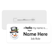 #hello my name is... Name Badge - Snowman