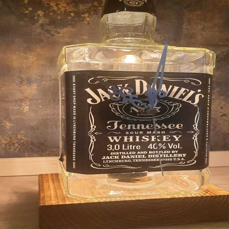 The 3-liter JD Original Clock-Lamp with a block base -Man/She Cave - Fathers/Mothers Day Present