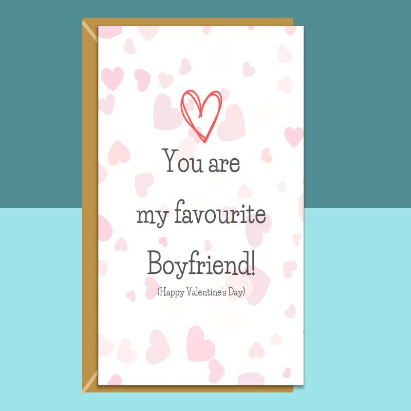 Funny Boyfriend Valentine's Card - Can be personalised - Ideal for Boyfriend - Custom Card for Valentines Day - Blank inside - Large