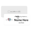 #hello my name is... Name Badge - Pink & Blue Baby Feet Heartbeat