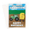 Grandson 6th Birthday Card Farm Tractor - A5 Portrait - 1 Card