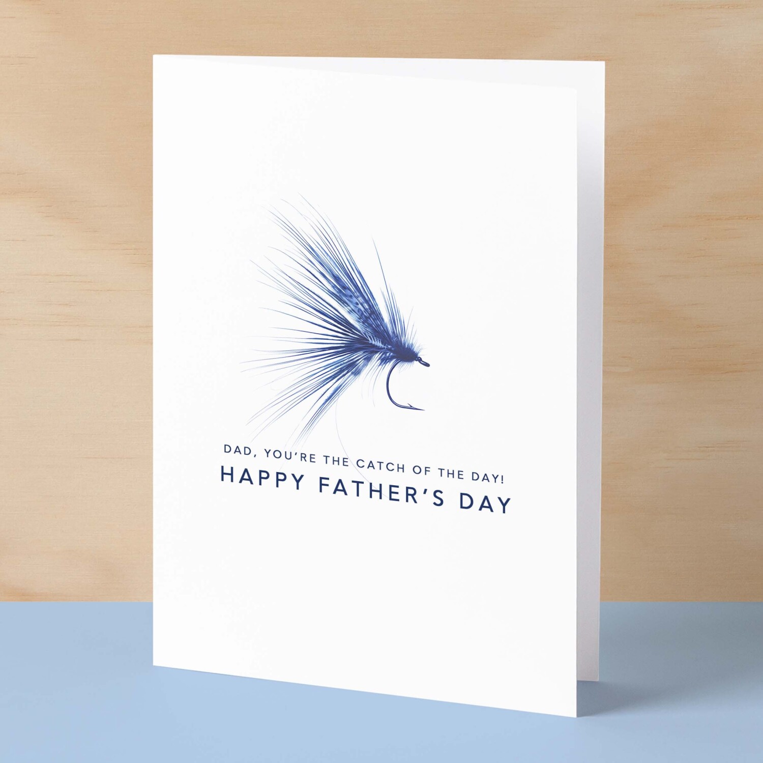 Father's Day Card For Fisherman Simple Father's Day Card You're The Catch Of The Day Father's Day Gift For Fisherman - Small (4x6) / Blank Message