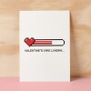 Valentine's Card For Him Valentine's Day Card For Boyfriend or Husband Card For Friend Valentine's Card For Gamer - Small (4x6) / Blank Message