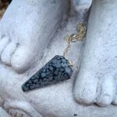 Snowflake Obsidian Pendulum