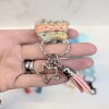 Crocheted wristlets with key chain