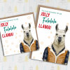 Tis the season to be jolly, Falalala Llama animal in clothes Christmas, Holidays, Xmas, festive card (Animalyser) Size A6/A5/A4/Square 6x6" - A6: Single card