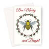 Bumble Bee Christmas Card Bee Merry And Bright - A5 Portrait - 1 Card