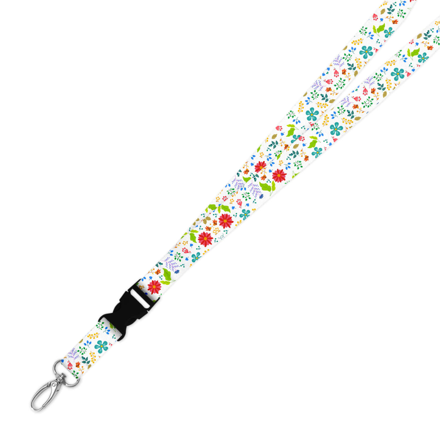 Double Breakaway Lanyard - Ditsy Flowers