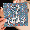 Seas 'n' Greetings sea, boat-themed, cruise liner Christmas, Holidays seasons greetings card (Size A6/A5/A4/Square 6x6") - A6: Single card