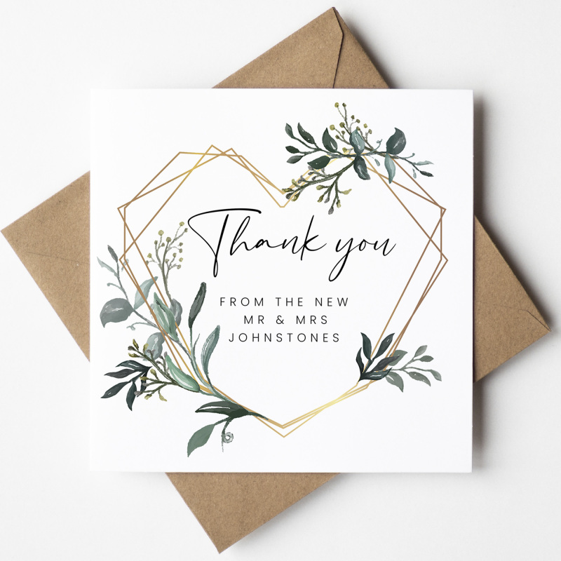 Thank you Card Personalised Cards Personalised Wedding Cards inc. envelopes - Folded - Personalised,Wedding Thank You Cards. Thank You Cards