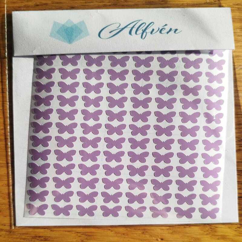Butterfly Stickers 1cm wide 120 in a set - Pink