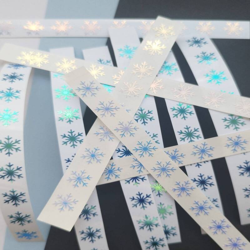 Snowflake Stickers, Blue & Opal Mix, 100 Stickers total