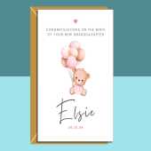 Your new Granddaughter Card - Congratulations on the birth of your granddaughter - Personalised Card - New Baby - For grandparents