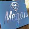 Custom Diamond Name Stickers in Holographic Vinyl - 1