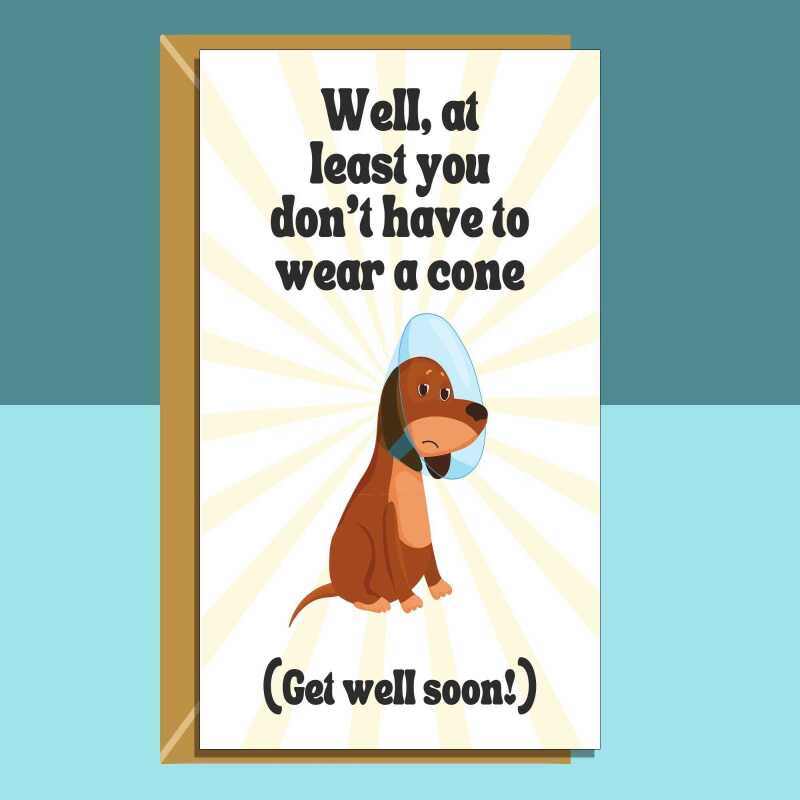 Funny Get Well Soon Card  - Operation Recovery - Knee Surgery - Hip Replacement - Any other recovery - For him or For Her - Personalised - Blank inside - Regular