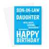 Funny Son-In-Law Birthday Card - A5 Portrait - 1 Card