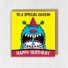 Monster cake birthday card personalised with relation age for children, child, boy, girl, relation, ages 1-6 (Size A6/A5/A4/Square 6x6") - A6: Single card