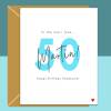 50th Birthday Card - personalised - for Boyfriend, Husband, Fiance - The one I love - 50 year old - Blank inside - Small