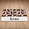 Personalised Dog Silhouette Print Puppy/Dog Bowl Mat