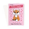 Foxy Lady Valentine's Day Card for Her - Cute and Romantic Design - A5 Portrait - 1 Card