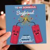 Sparks fly because you’re dynamite funny Valentine's Day card for boyfriend, husband, wife, girlfriend, partner (Size A6/A5/A4/Square 6x6") - A6: Single card