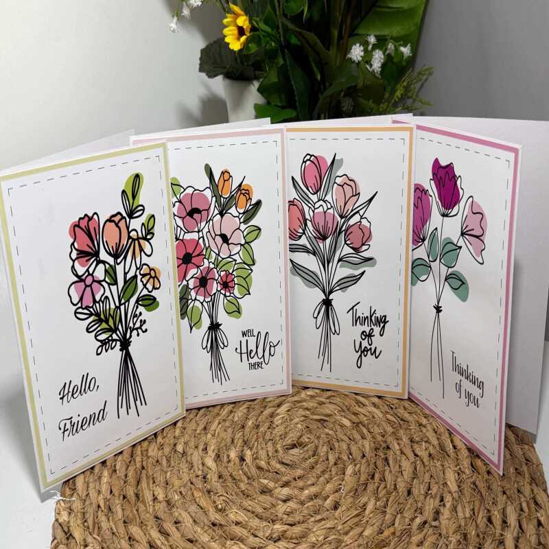 Handmade Floral Card Set