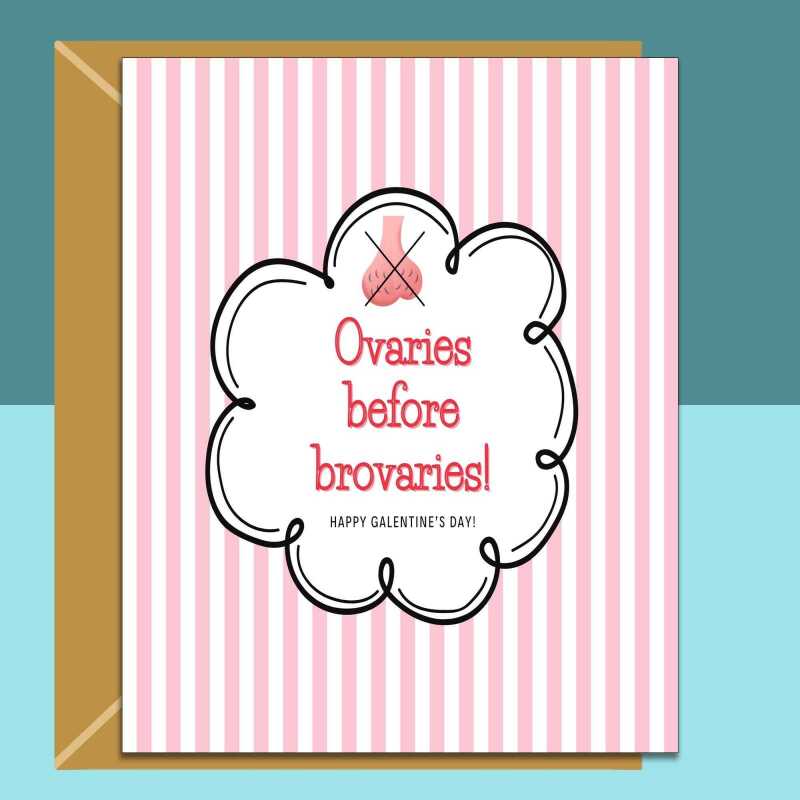 Funny Galentine's Day Card for Her - Ideal for your bestie, single friends this Valentines. - Blank inside - Regular - Matte Card