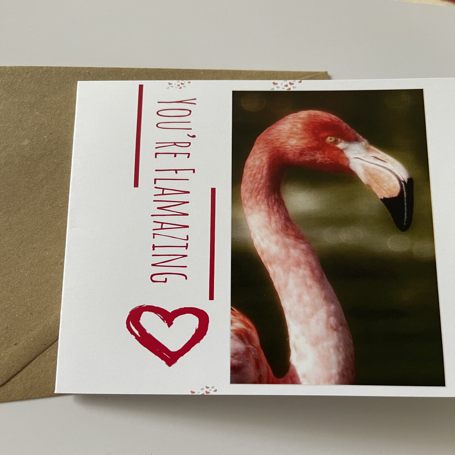 Flamingo Card Anniversary Birthday Love Friendship