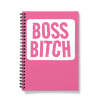 Funny Boss Bitch Notebook - Pink - A5 - Lined