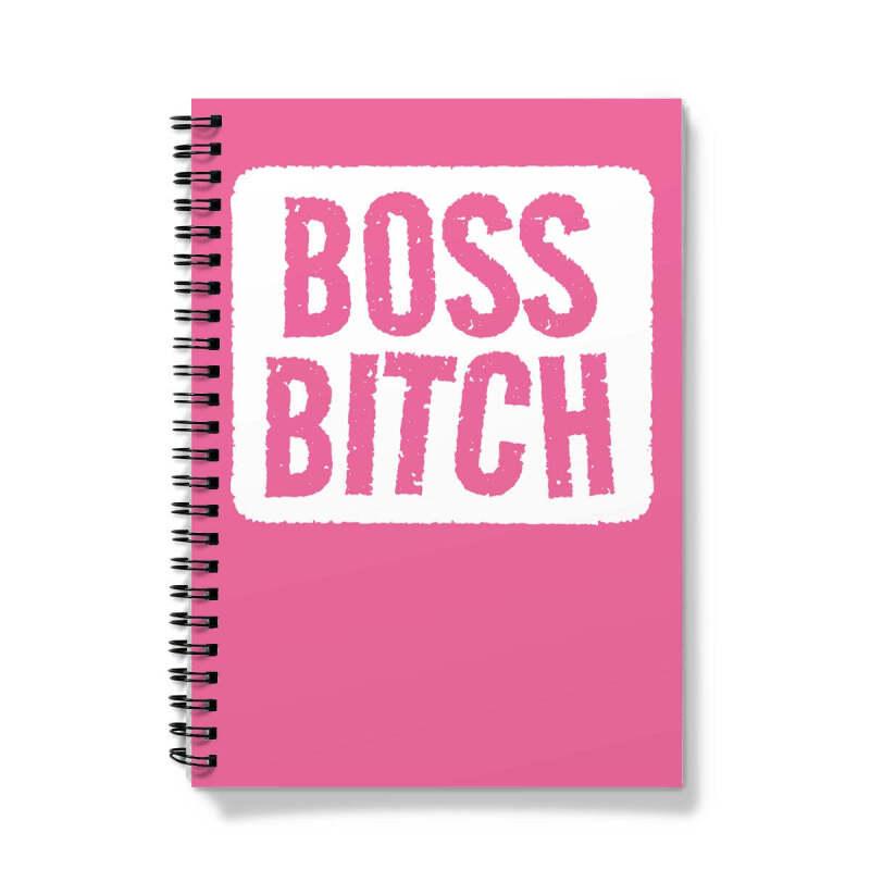 Funny Boss Bitch Notebook - Pink - A5 - Lined