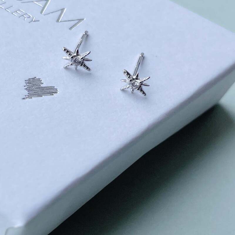 Star stud earrings 925 Silver - Gold