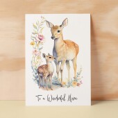Birthday Card For Mum Card for Mothers Day Birthday Card For Her Birthday Gift For Mum Happy Birthday Card For Mum with Deer Illustration