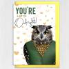 You're a bit of owlright owl in clothes Valentine’s Day card for wife, husband, boyfriend, girlfriend (Animalyser) Size A6/A5/A4/Square 6x6" - A6: Single card