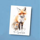 Birthday Card For Dad Card for Father Day Birthday Card For Him Birthday Gift For Dad Happy Birthday Card For Dad with Fox Illustration