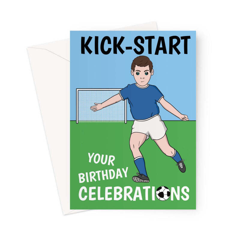 Football Birthday Card For Him - A5 Portrait - 1 Card