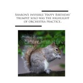 Birthday Card - Squirrel Trumpet Funny Humour