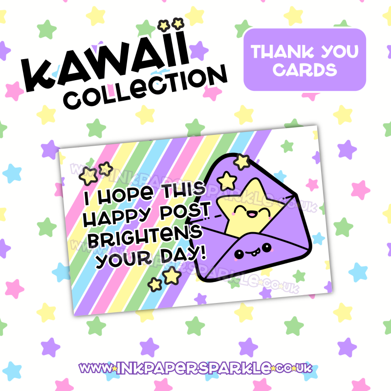 Kawaii Thank You Cards *New Designs* - Mixed pack