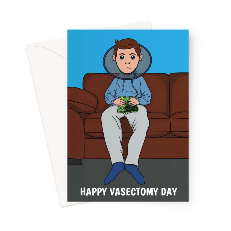 Funny Vasectomy Day Card - Get Well Soon - A5 Portrait - 1 Card