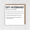 DIY Husband, Do It Yourself Husband, Boyfriend funny, humour dictionary definition Valentine's Day card (Size A6/A5/A4/Square 6x6") - A6: Single card - Boyfriend