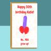 Funny 30th Birthday Card - Personalised - For Him or For Her - Perfect greetings card for someone turning 30 years old - Blank inside - Small