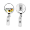 Personalised Metal ID Reel - Sunflower & Daisies Border