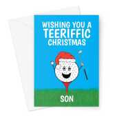 Son Golf Ball Teeriffic Christmas Card