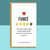 Funny Fiance Birthday Card - For Him - Personalised if required - For Fiance on his birthday - Rude - Adult - Cheeky Card