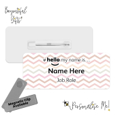 #hello my name is... Name Badge - Natural Zig Zags